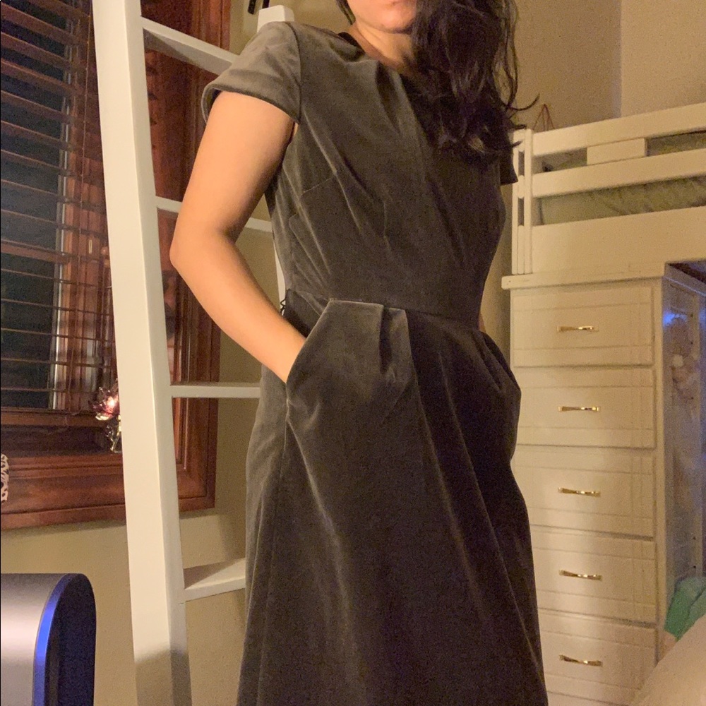 2/$20! Lands End Velvet Dress